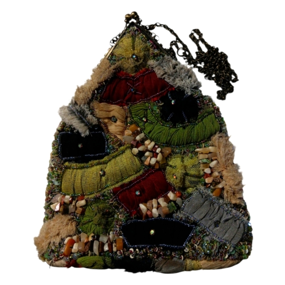 Mary Frances Beautiful Vintage Handbag Chain Strap, Gemstones, & Sequins - Picture 2 of 11